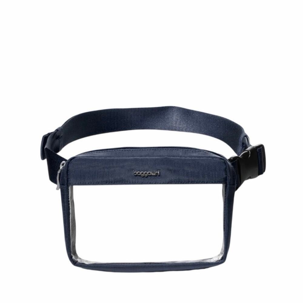 Baggallini Clear Stadium Belt Bag Fanny Pack Navy